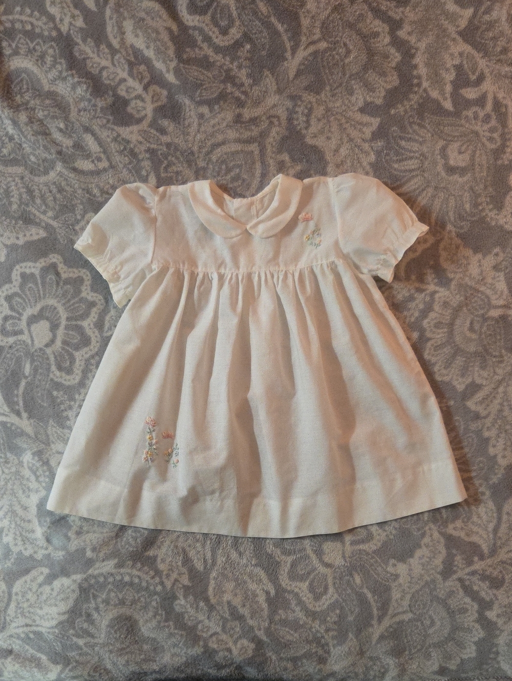 Classic Baby Girl White Peter Pan Collar Dress 18 Months